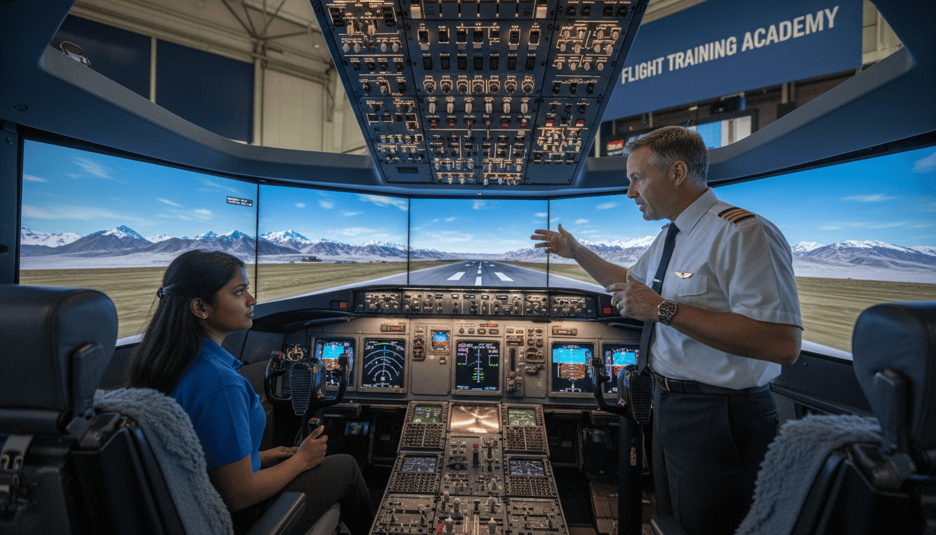 Pilot mentoring an owner in a small aircraft cockpit